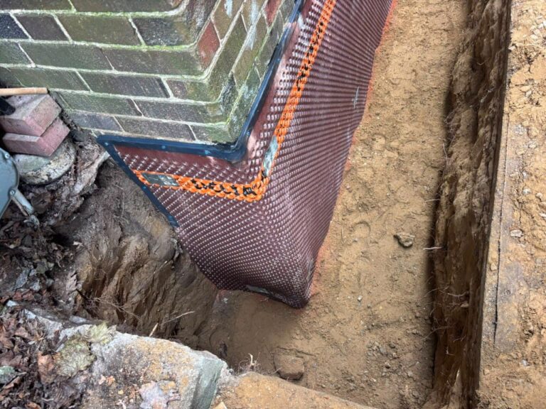 Exterior Foundation Waterproofing at Glen Manor Drive, Toronto, ON