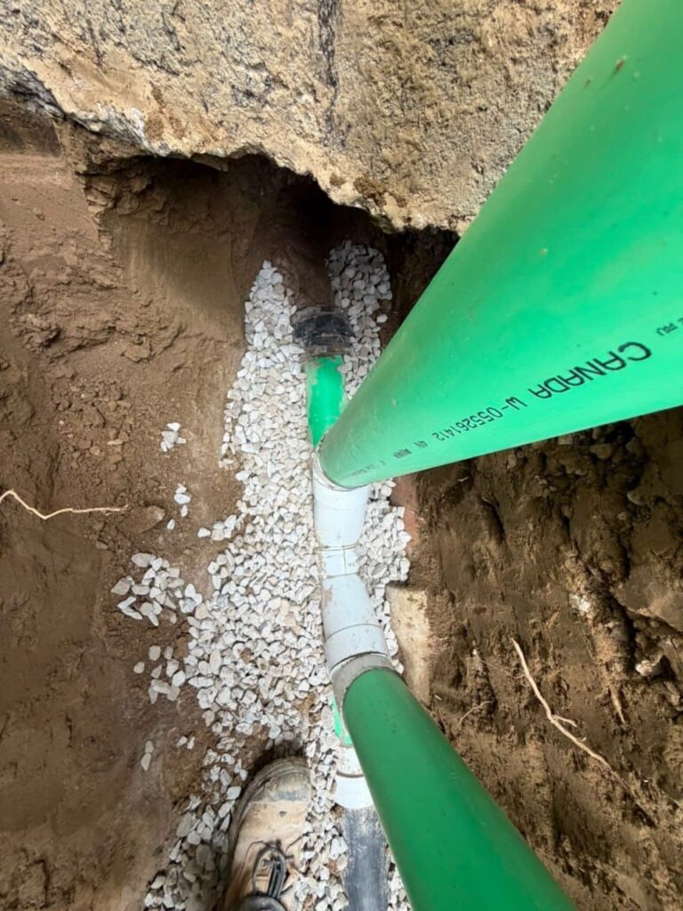 Exterior Sewer Line Replacement in Hamilton